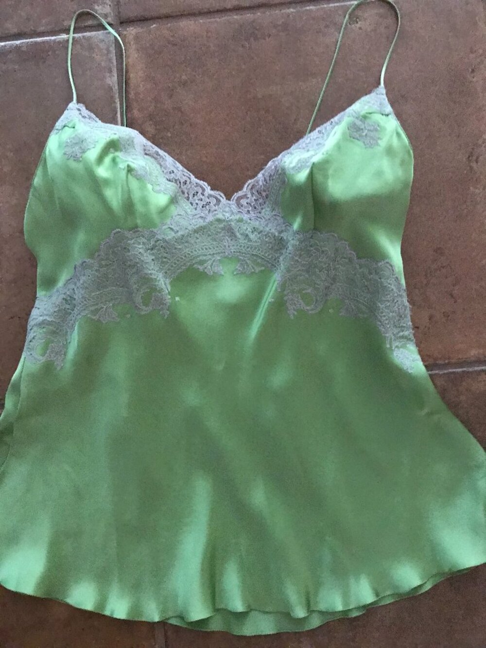 Vintage 1996 Carine Gilson Silk Lace Camisole Top L NWT